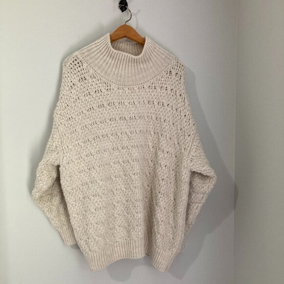 Topshop Cream Cowl Neck Sweater - Picture 1 of 11